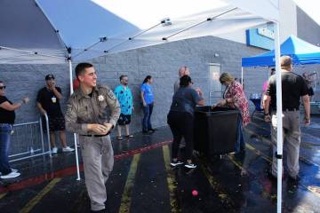Local Walmart management and the Nye County Sheriff’s Office teamed up on Wednesday, June 17, ...