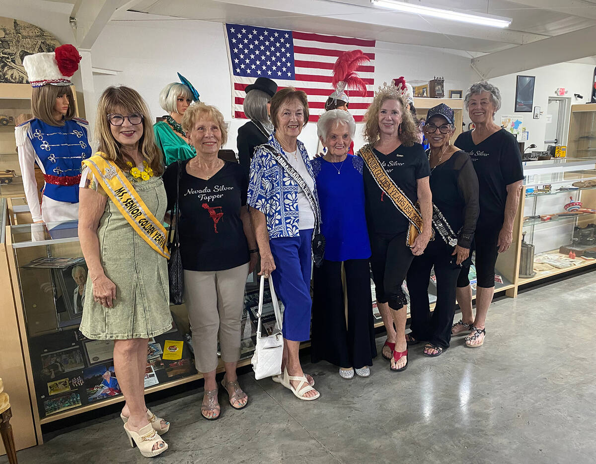 The Nevada Silver Tappers Board of Directors poses with Ms. Senior Golden Years 2025 Queen Mary ...