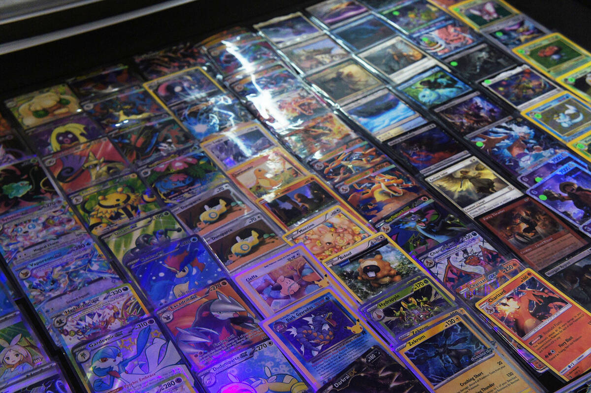 Sky's Cards focuses on "singles," or harder-to-find cards. (Elijah Dulay/Pahrump Valley Times)