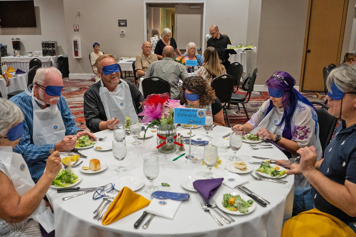 The Pahrump Valley Lions Club hosted Dinner in the Dark on Saturday, June 27. Hosted in honor o ...