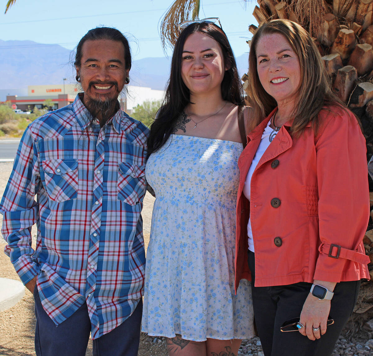 The new mural gracing the walls and ceiling of the Pahrump Tourism Center was created by lead m ...