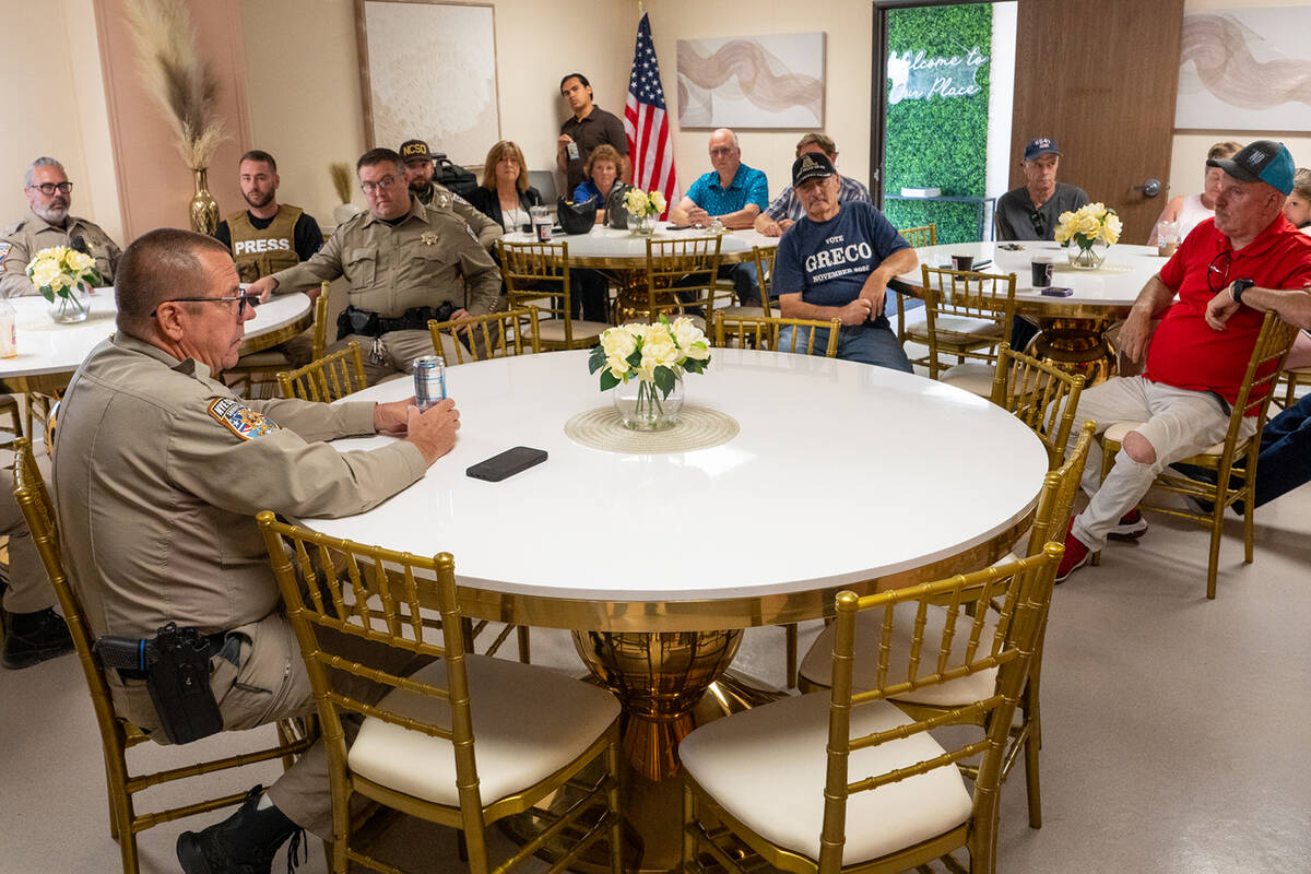Many notables were in attendance at the sheriff's office community discussion including (from l ...