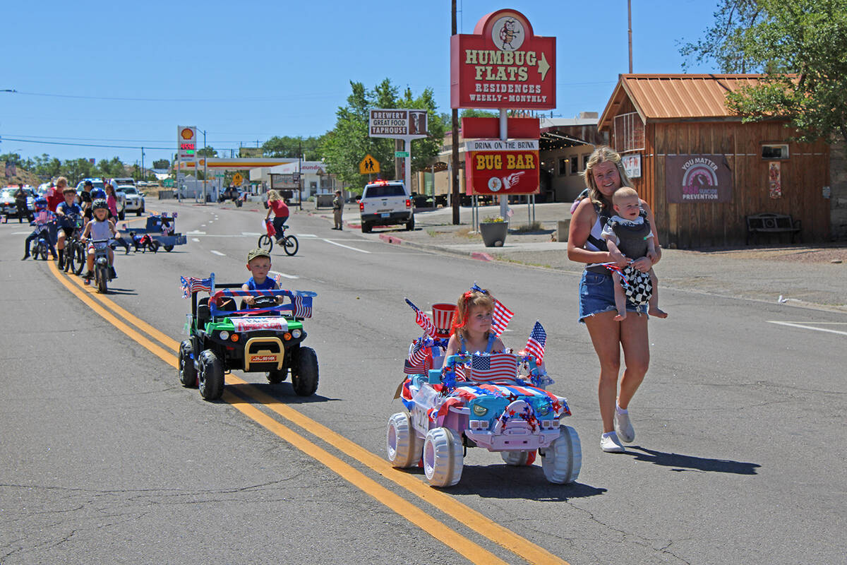 Independence Day in Tonopah kicked off with a Kids Parade and there were two dozen entries maki ...