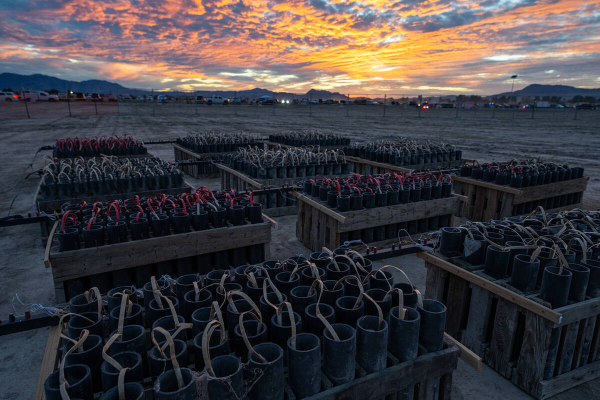 The Zambelli Fireworks team spent days setting up the shells and cakes that were used in the 20 ...