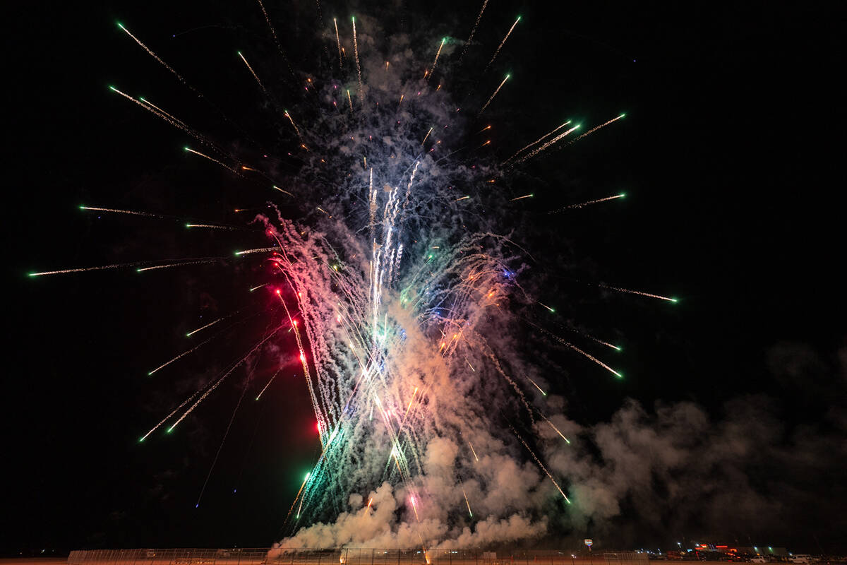 Red, white, blue and all kinds of other colors flashed across the sky as Pahrump hosted its ann ...
