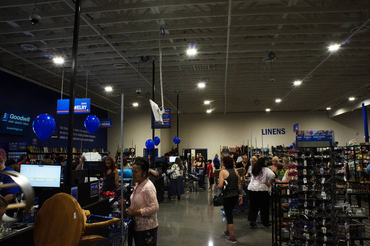 On grand opening day, the store was packed with excited shoppers and long lines. (Elijah Dulay/ ...
