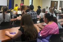 Officials with the town's first authorized charter school, Pahrump Valley Academy, hosted an Op ...
