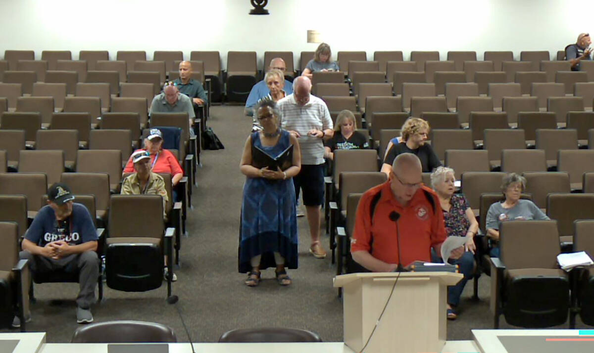 The Nye County Commission addressed an agenda item to ban data centers from Pahrump during its ...
