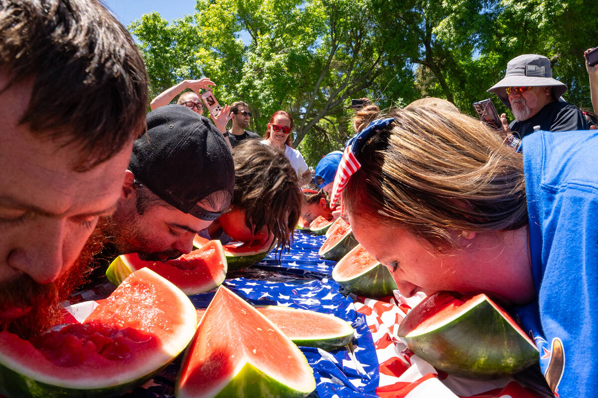 This year's 4th of July Family Fun Day featured a watermelon eating contest for both children a ...