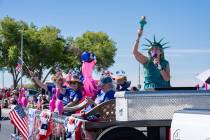 The 4th of July Parade in Pahrump turned Calvada Blvd. into a scene of red, white and blue as d ...