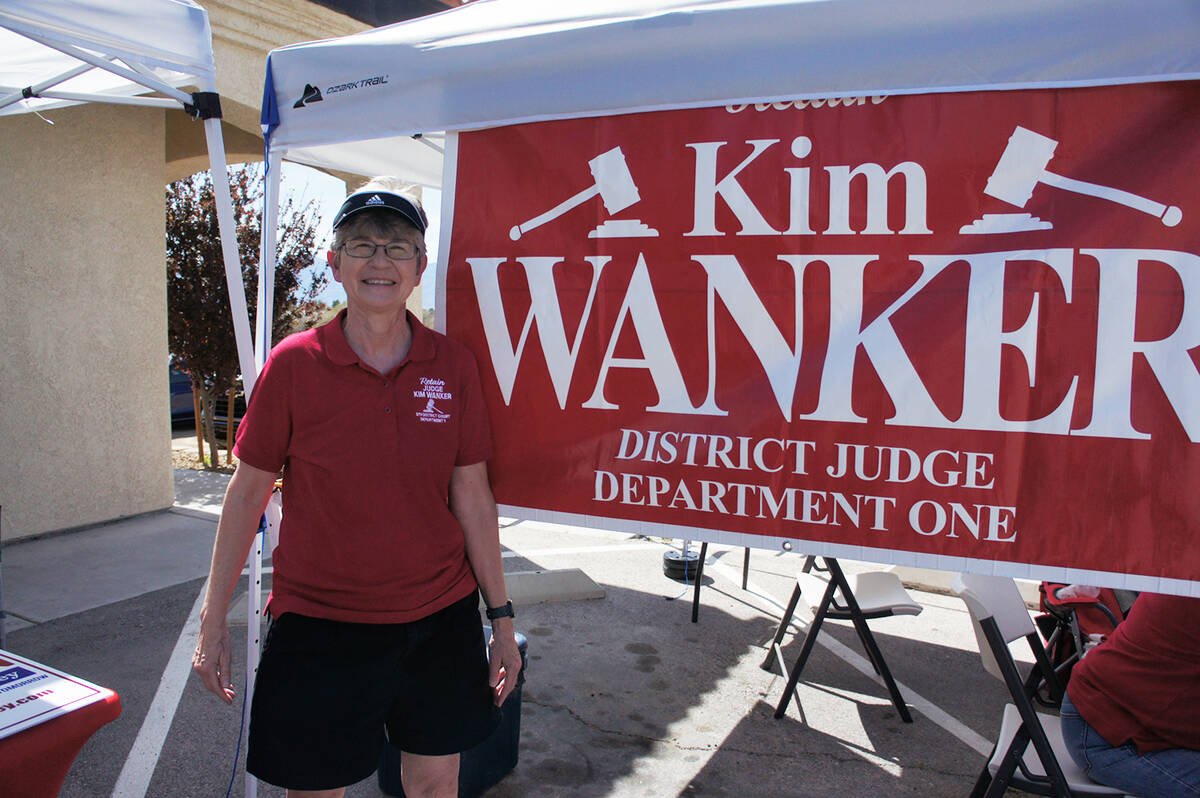 Fifth Judicial District Court Department 1 Judge Kimberly “Kim” Wanker at March 2026 candid ...