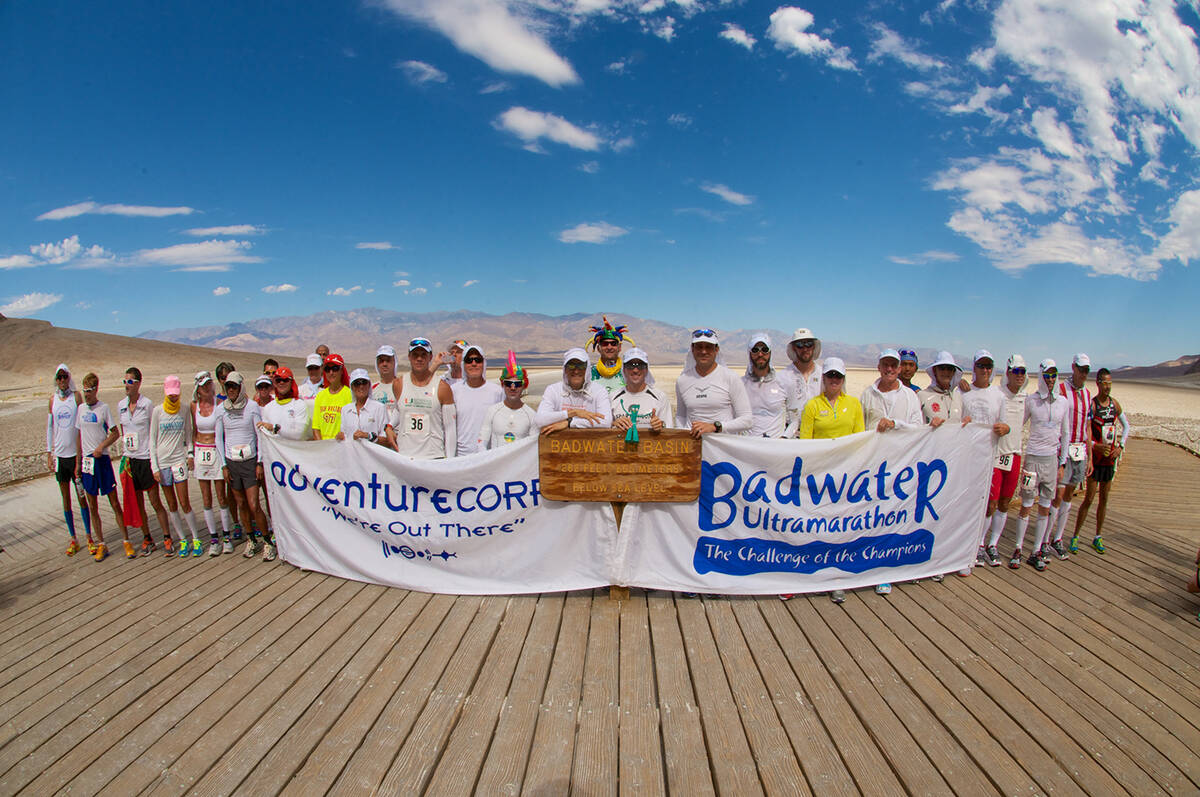 Badwater 135 begins at Badwater Basin in Death Valley National Park, North America’s lowest e ...