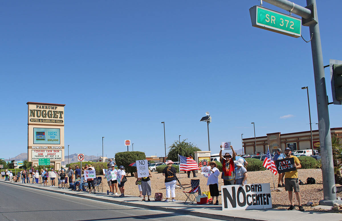 The corner of Highway 160 and Highway 372 was taken over by protesters out to showcase their an ...