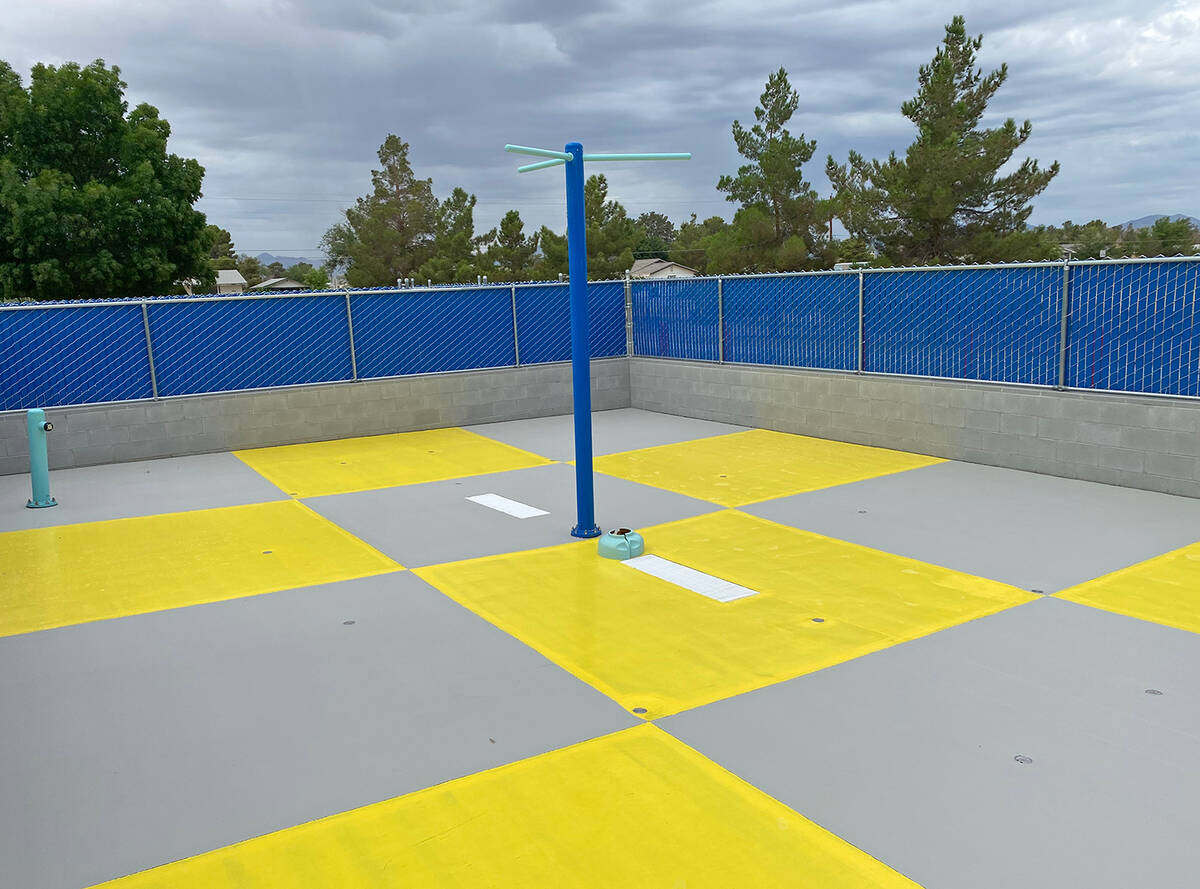 The town of Pahrump had planned to host a grand opening for the Simkins Park Splash Pad today b ...