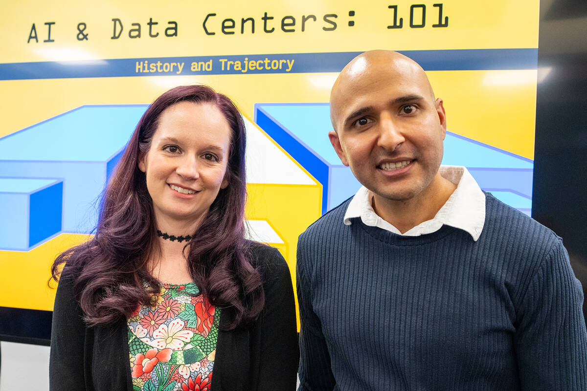 Justyne Lobello was joined by Nevada Assembly candidate Dr. Jon Penn Junejo at her AI and Data ...