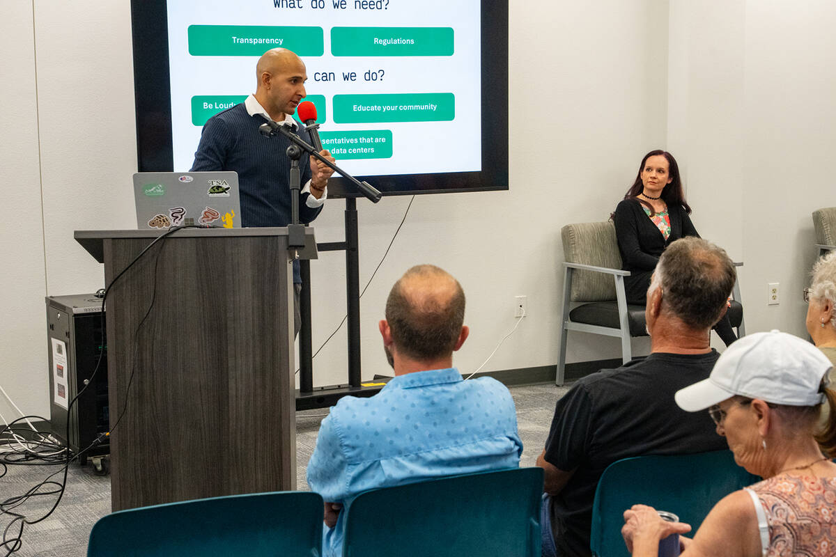 Dr. Jon Penn Junejo, who is running for Nevada Assembly District 36, also spoke at the AI and D ...