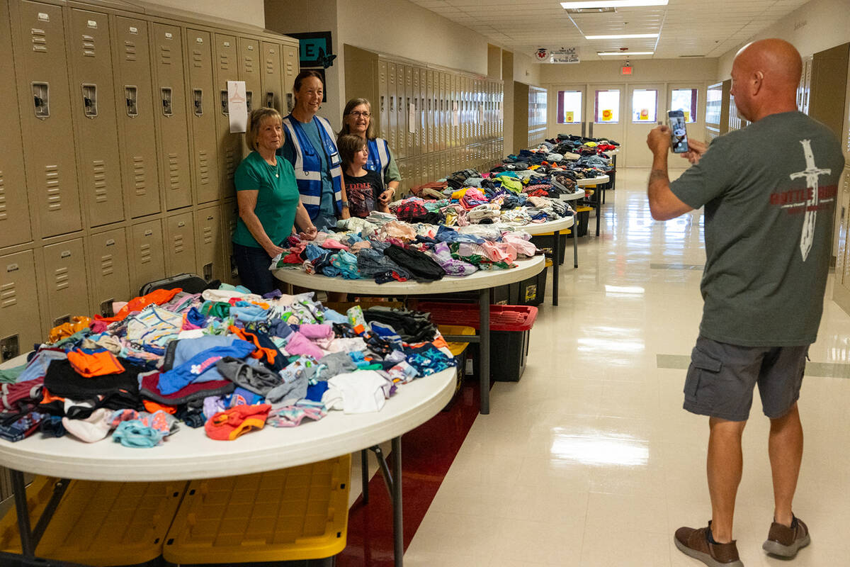 Calvary Chapel Pahrump Valley brought its clothing ministry to the Back to School Fair for the ...