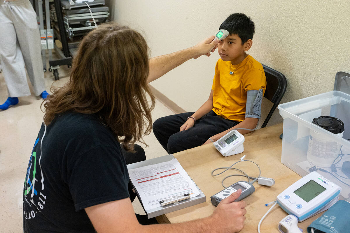 Pahrump Pediatrics provided free sports physicals for students at this year's Back to School Fa ...