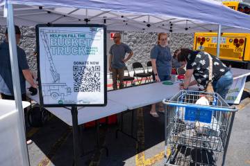 Valley Electric Association hosted its annual Fill the Bucket Truck School Supply Drive this pa ...