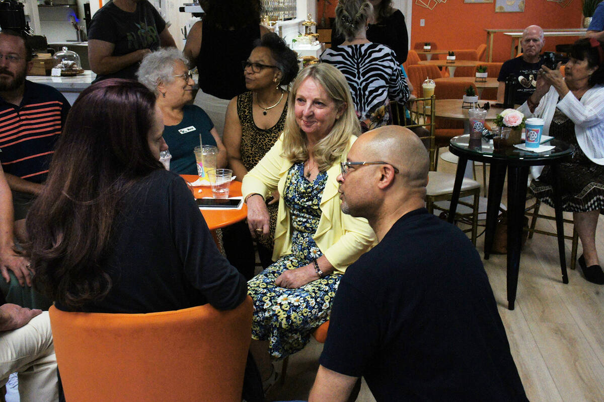Attorney General and Democratic governor nominee Aaron Ford chats with attendees at the "Stuff ...