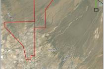 As outlined in red, the Mosey Solar Project is proposed for roughly 3,565 acres of public lands ...