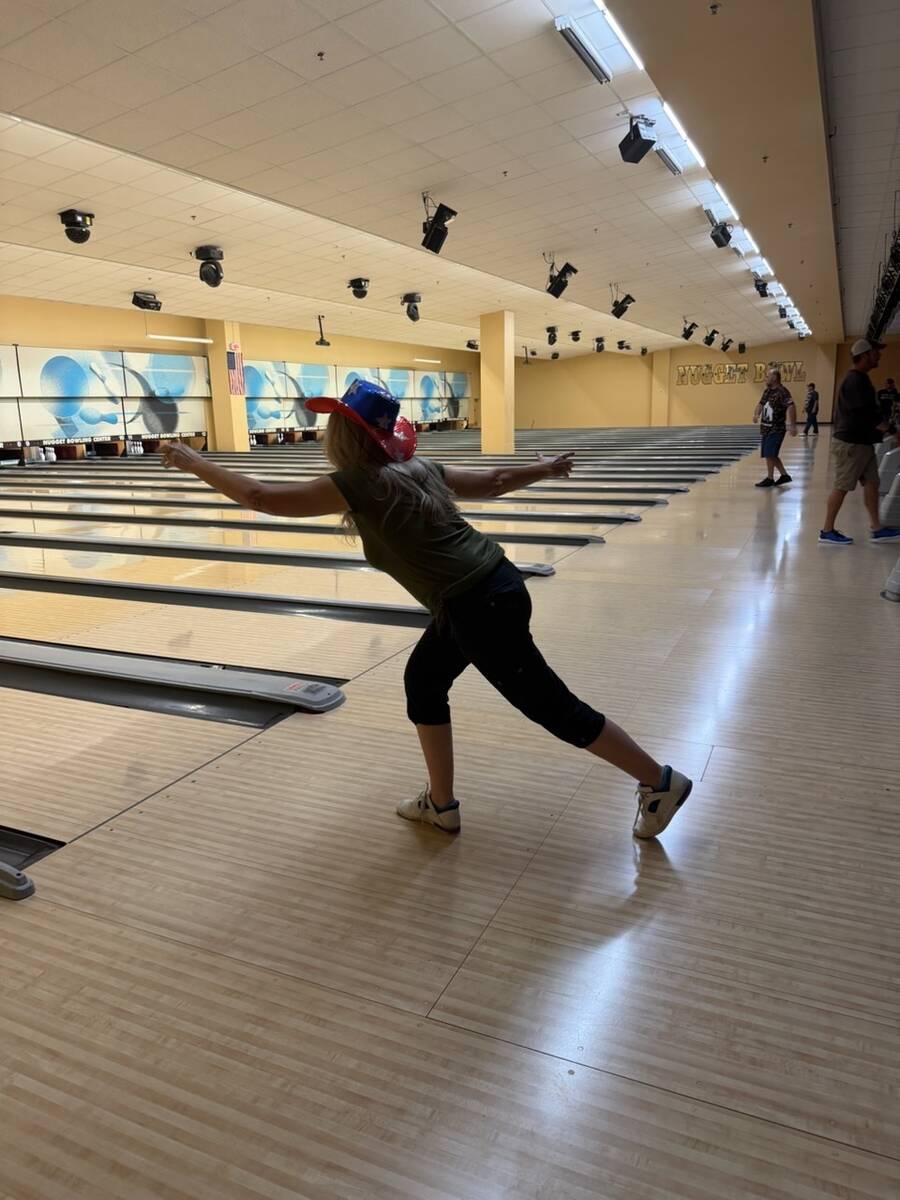 Saturday is National Bowling Day. Faye Burdzinski, pictured in action at the Nugget Bowling Cen ...