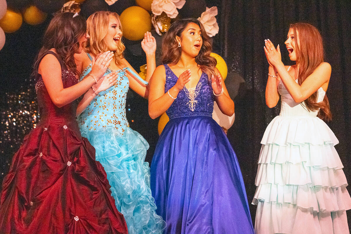 In a moment of shock and surprise, Natalie Soto, second from right, reacts as she is named Miss ...