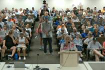 Hundreds of residents turned out to the Nye County Commission's Tuesday, August 4 meeting to ha ...