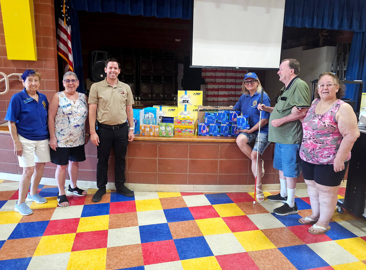 Pahrump Valley Lions Joyce Campbell, Sue Bai, Brigitte Dubin, John Taylor and Carmen Taylor wer ...