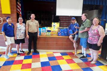Pahrump Valley Lions Joyce Campbell, Sue Bai, Brigitte Dubin, John Taylor and Carmen Taylor wer ...