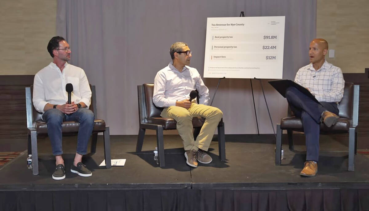Manse Tech Campus developer Sean Dalesandro, left, was joined by senior data center engineer Sa ...