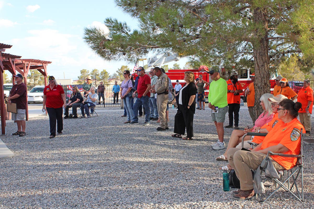 The Pahrump Veterans Memorial was filled with people on Friday, August 7 as the community gathe ...