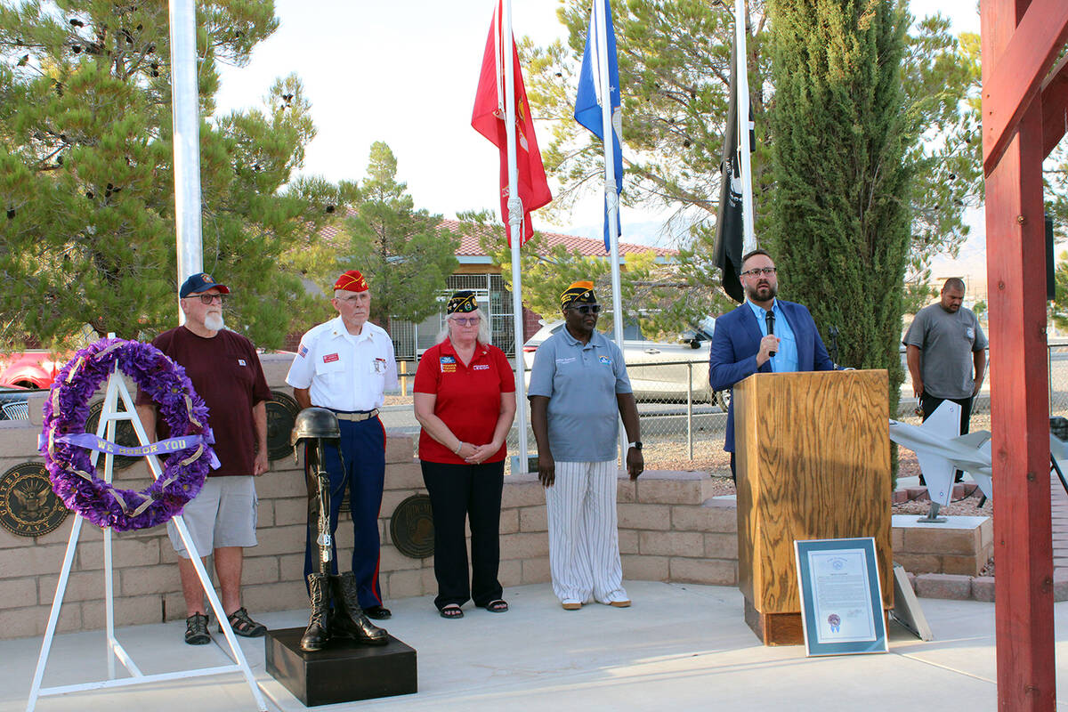 Representatives of four of the valley's veterans organizations, including the American Legion P ...