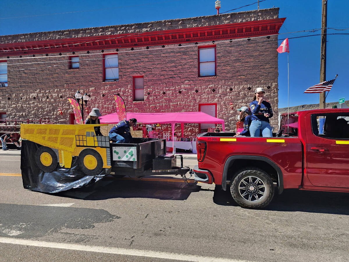 Centerra Gold's vehicle in this year's Goldfield Days parade on Saturday Aug. 1. (Delia Brown/S ...