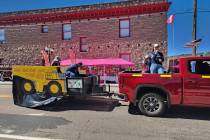 Centerra Gold's vehicle in this year's Goldfield Days parade on Saturday Aug. 1. (Delia Brown/S ...