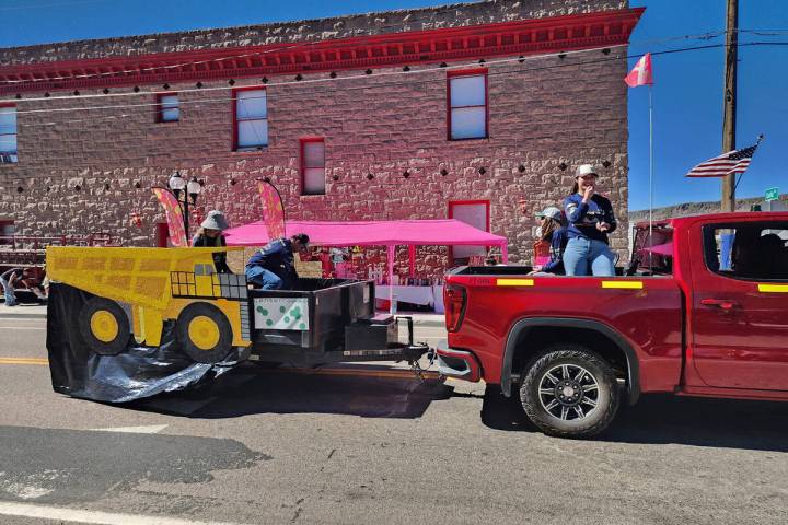 Centerra Gold's vehicle in this year's Goldfield Days parade on Saturday Aug. 1. (Delia Brown/S ...