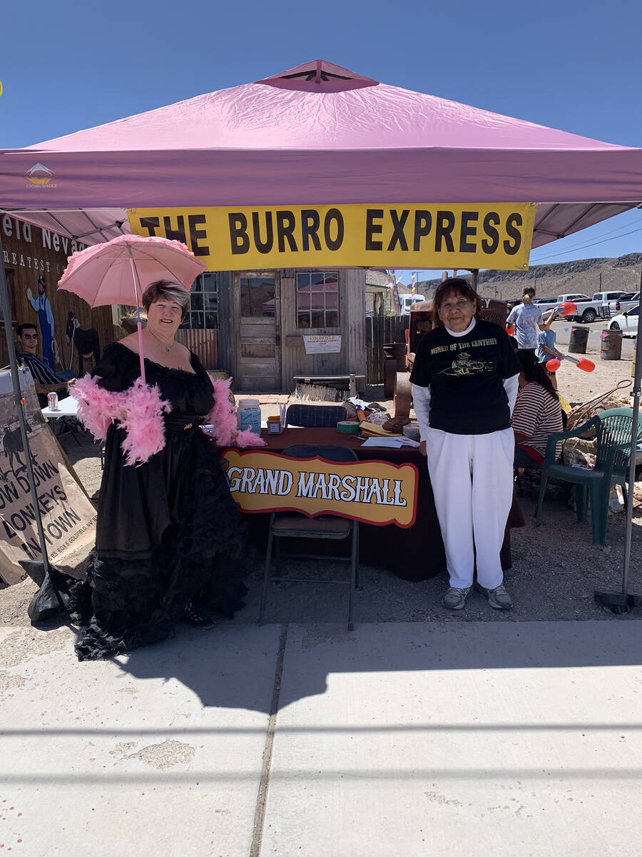 The Burro Express, a local newsletter celebrating 25 years of publication, set up a booth at th ...