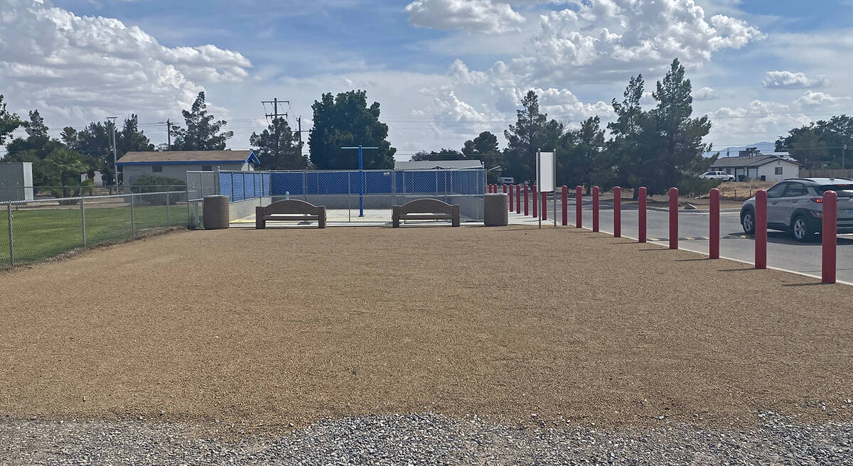The expanse of land pictured will eventually have fencing bordering the bollards and the north ...