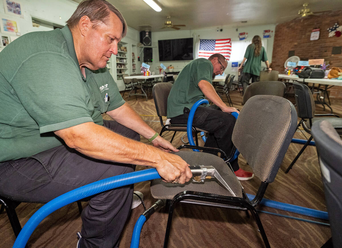 Todd Cottino, owner and operator of the local Todd's Carpet and Tile Cleaning Service, and his ...