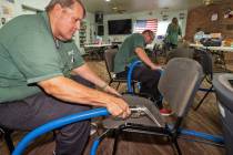 Todd Cottino, owner and operator of the local Todd's Carpet and Tile Cleaning Service, and his ...