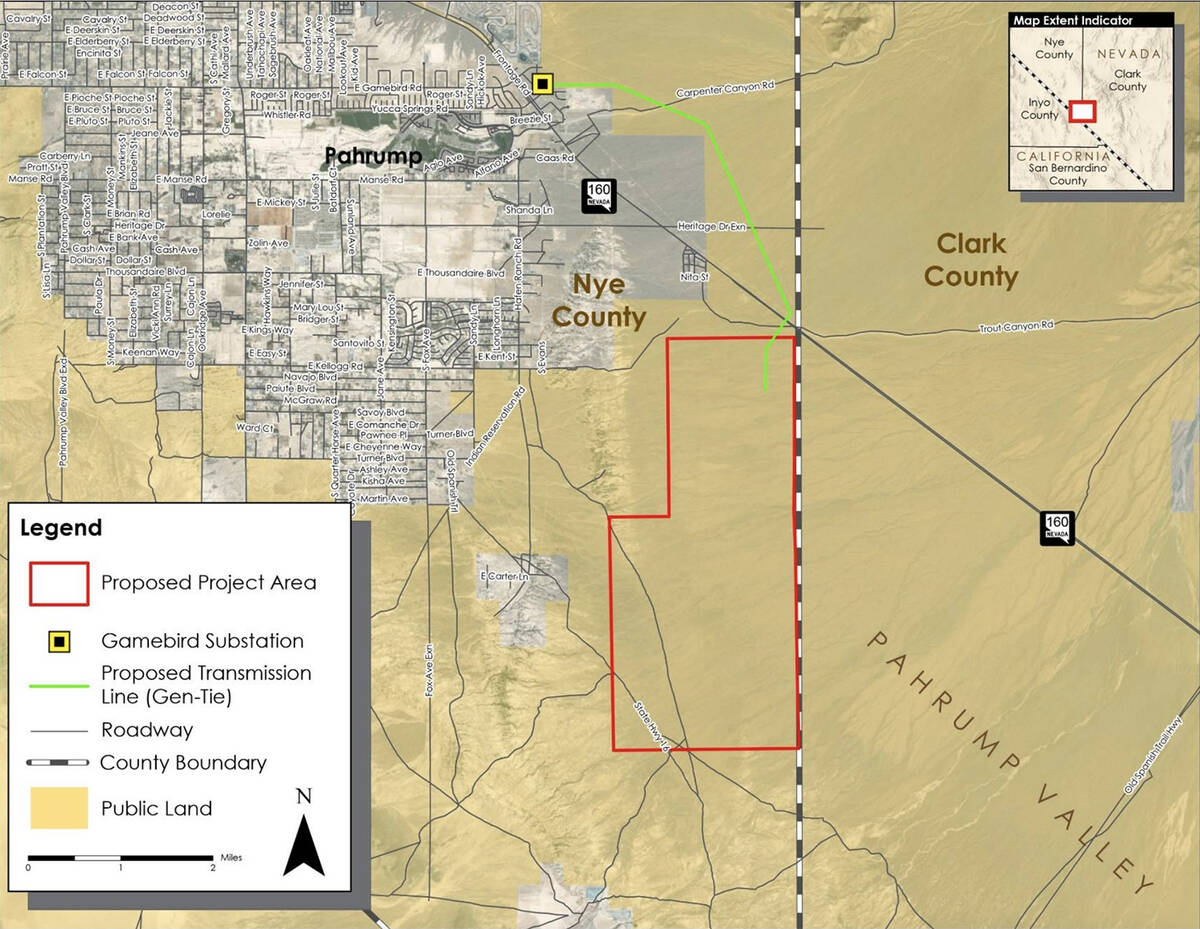 The red outline pictured on this map shows the proposed project area for the Copper Rays Solar ...
