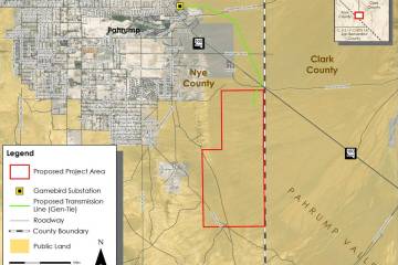 The red outline pictured on this map shows the proposed project area for the Copper Rays Solar ...