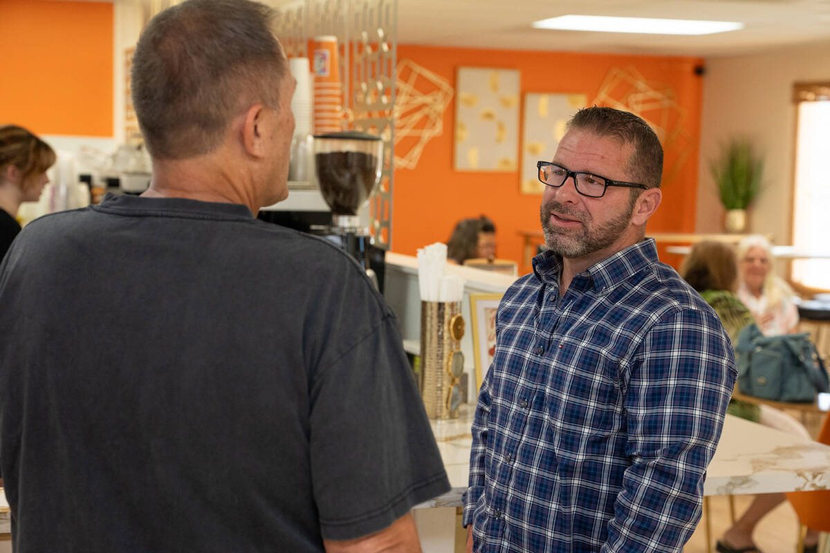 During the event, Pineau spoke with attendees while they waited in line to place drink orders. ...
