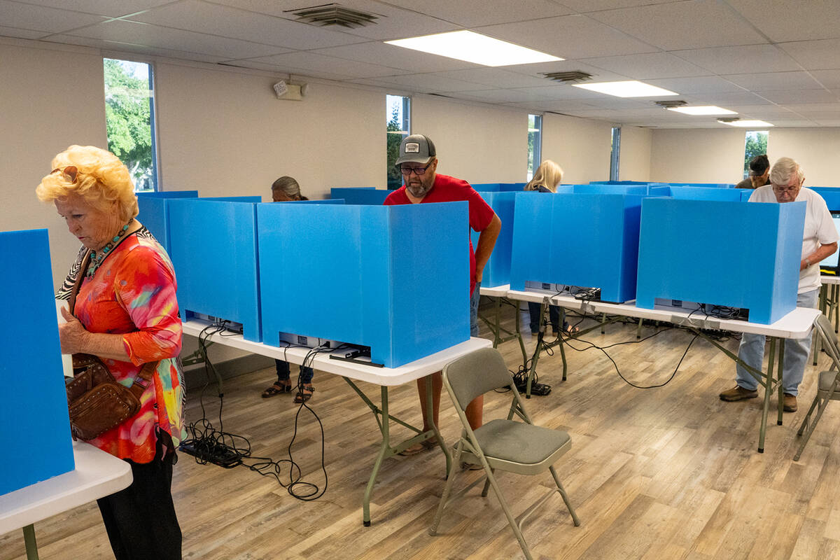 August's active registered voters saw a decrease from July's number, according to the Nevada Se ...