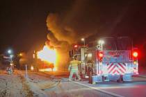 A tractor-trailer fire occurred on State Route 190 on Sept. 9 after the vehicle’s brakes over ...