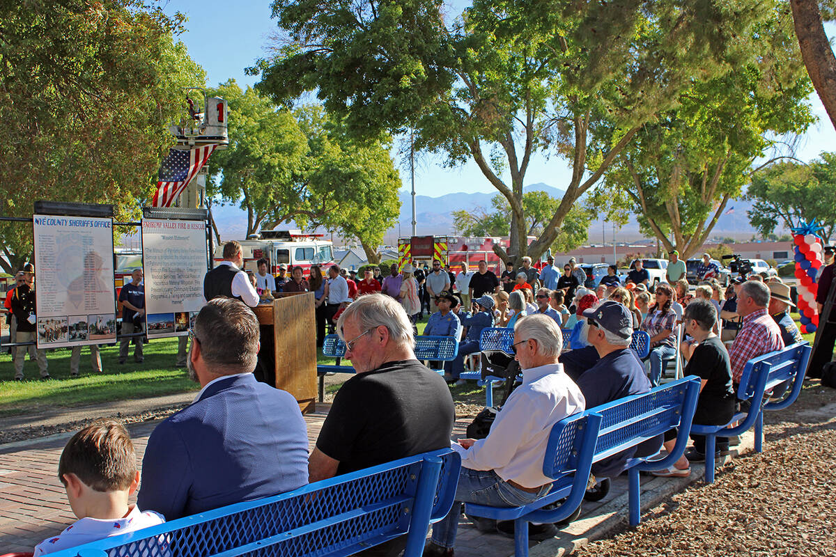 Pahrump Valley Rotary Club's 10th Annual 9/11 Memorial Ceremony. (Robin Hebrock/Pahrump Valley ...