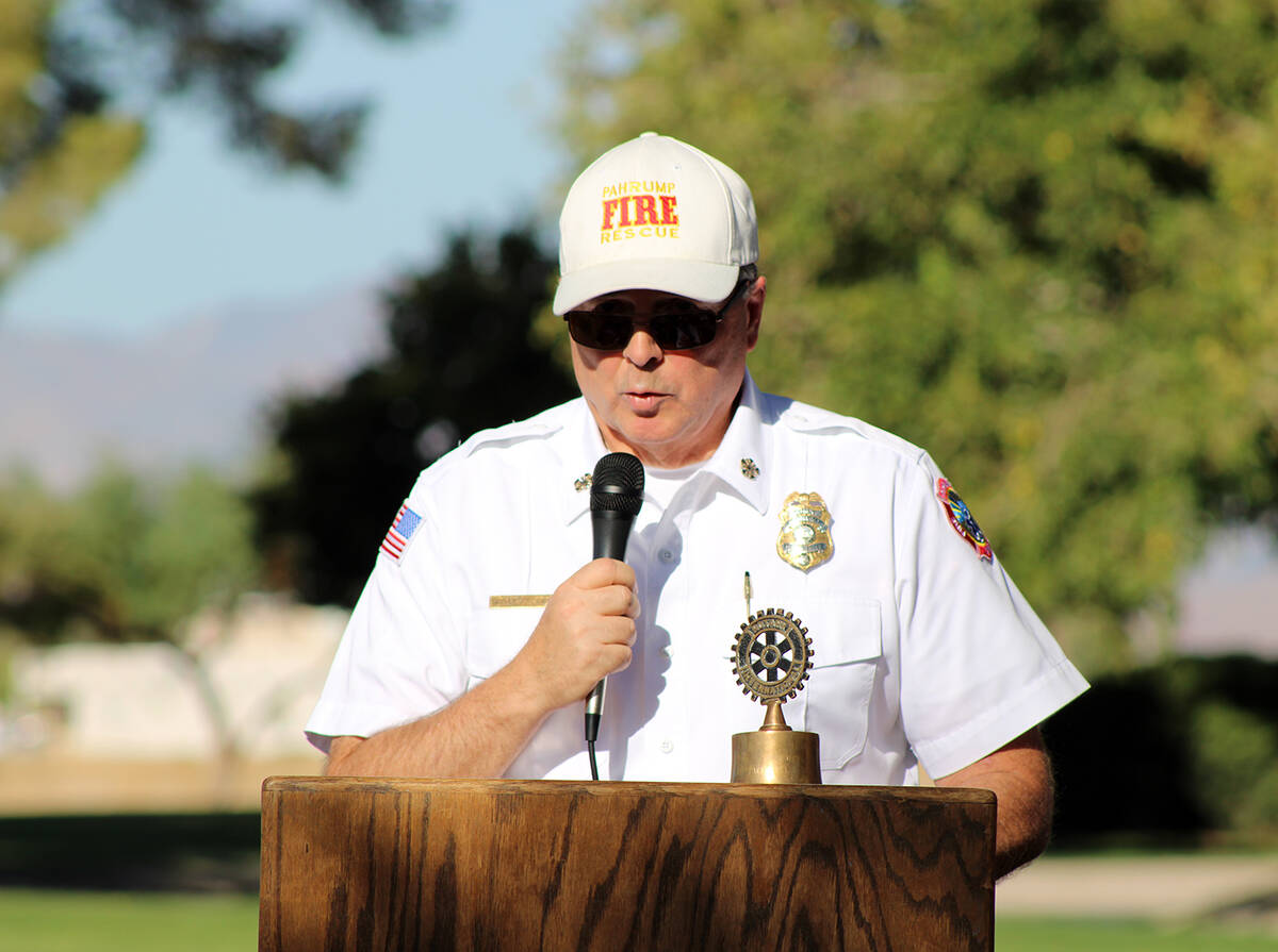 Pahrump Valley Rotary Club's 10th Annual 9/11 Memorial Ceremony. (Robin Hebrock/Pahrump Valley ...