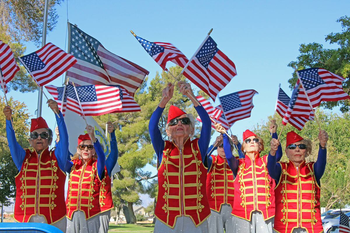 The Nevada Silver Tappers, led by 101-year-old B.J. Hetrick-Irwin, performed a patriotic tribut ...