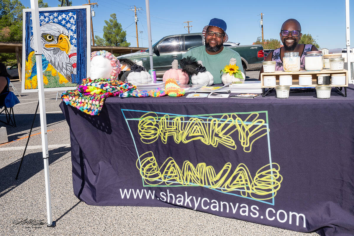 Ryan Henson (left) and James Scott (right) of the Shaky Canvas at the Crafts in Cars Street Fai ...