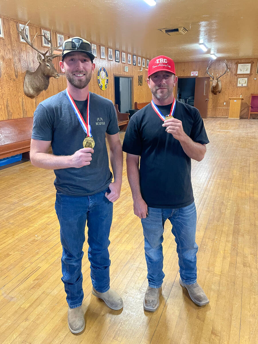 Taking home the gold in the Cornhole Tournament held Sept. 24 at the Tonopah Elks Lodge were To ...